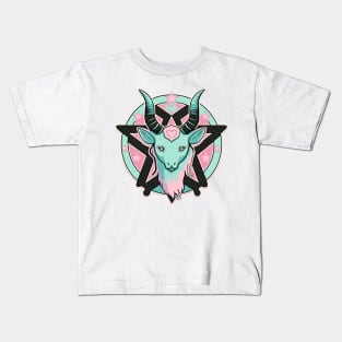 Pastel goth cute baphomet Kids T-Shirt